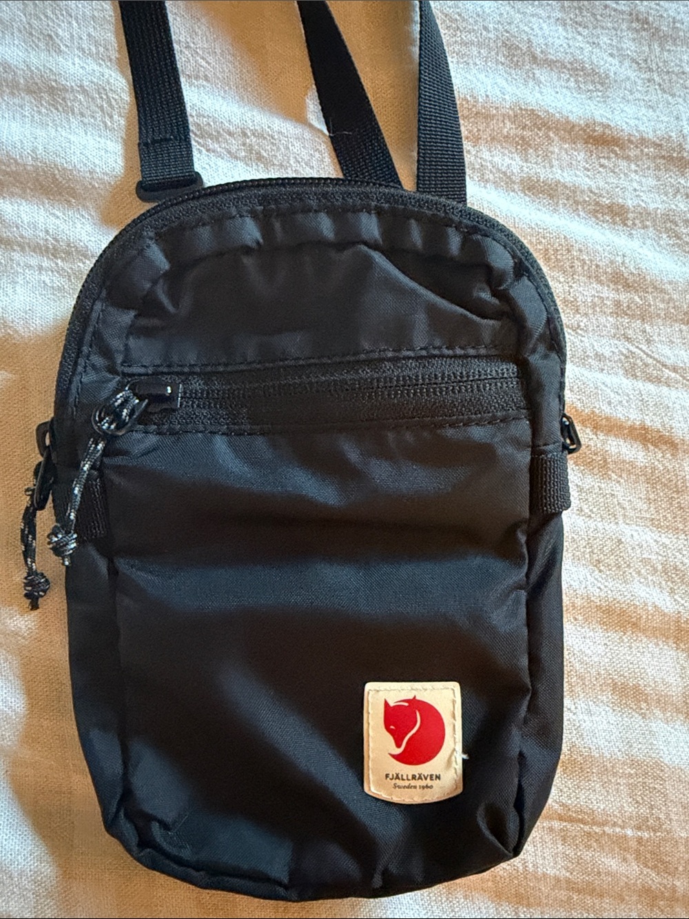 Fjällräven Black High Coast Pocket Sling Bag Crossbody Pouch